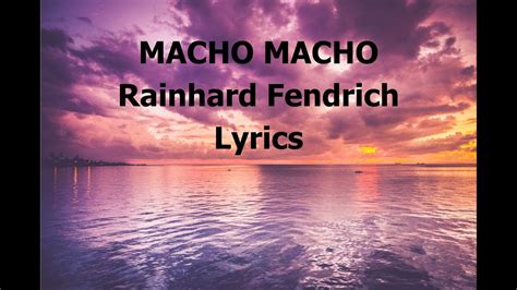 macho lyrics